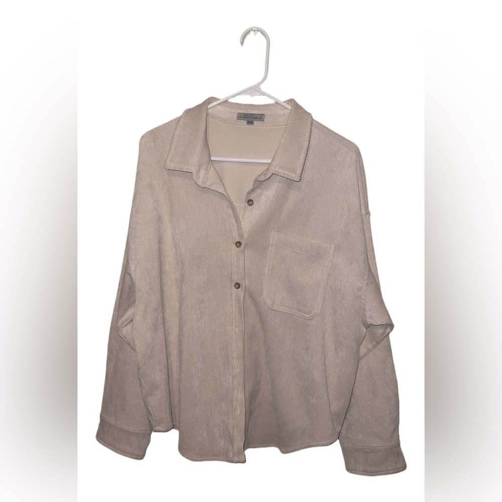 Tan Button-Up Shirt